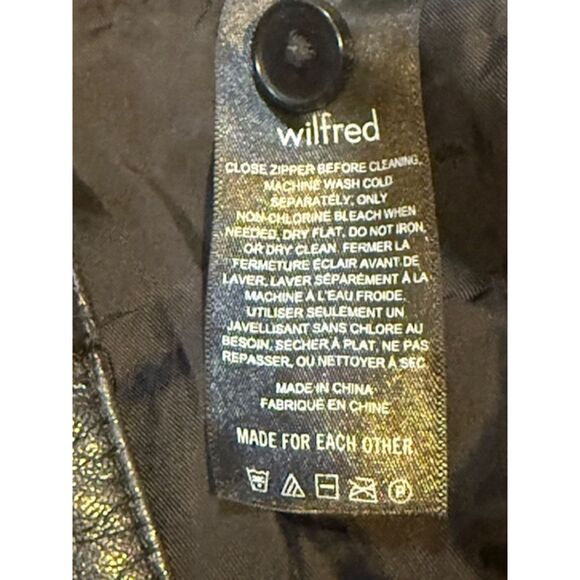 Wilfred Rebel Vegan Leather Pant 2 Black High Rise Straight Leg - Picture 8 of 9